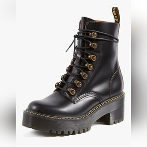 Dr. Martens Black Leather Combat Boots